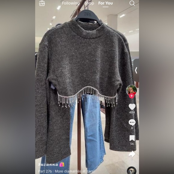 BLOGGER’S FAVE  |  ZARA Cropped Sweater with Embellishment - Picture 2 of 5